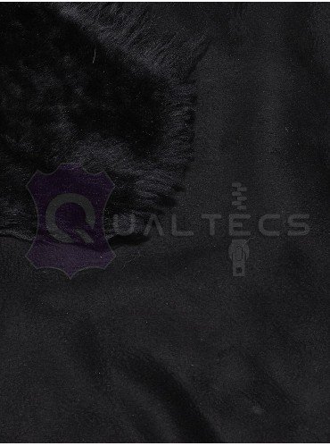 Tanned material fur for sheepskin coats Merino Sheepskin | Color: Black Velour Tanned material fur for sheepskin coats Merino Sheepskin | Color: Black Velour