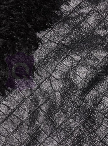 Хутро для дублянок Тоскана Mongolia (Curly) | Колір: Чорний Кроко Хутро для дублянок Тоскана Mongolia (Curly) | Колір: Чорний Кроко
