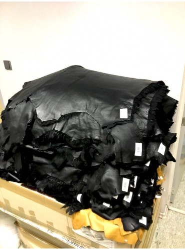 Хутро для дублянок Овчина Merino | Колір: Чорний з просоченням