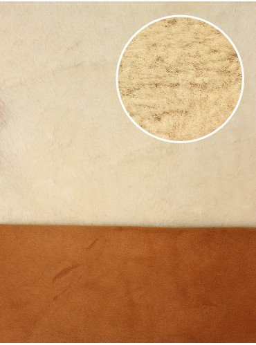 Tanned material fur for sheepskin coats Merino Sheepskin | Color: Red velour with white fur Tanned material fur for sheepskin coats Merino Sheepskin | Color: Red velour with white fur