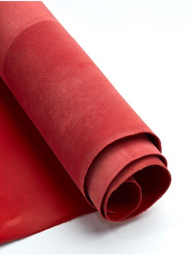 The vegetable leather | Color: red | Thickness: 1.1 - 1.0  mm