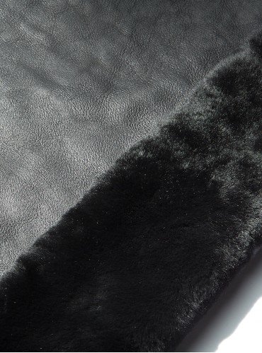 Хутро для дублянок Овчина Merino | Колір: Чорний з просоченням