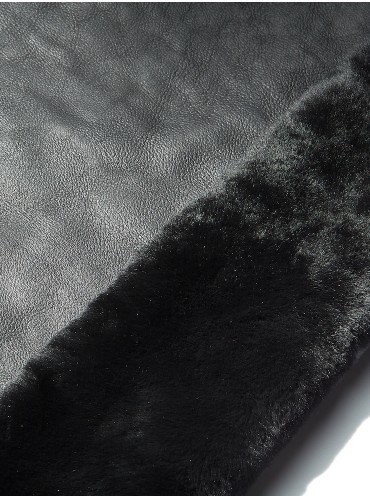 Хутро для дублянок Овчина Merino | Колір: Чорний з просоченням