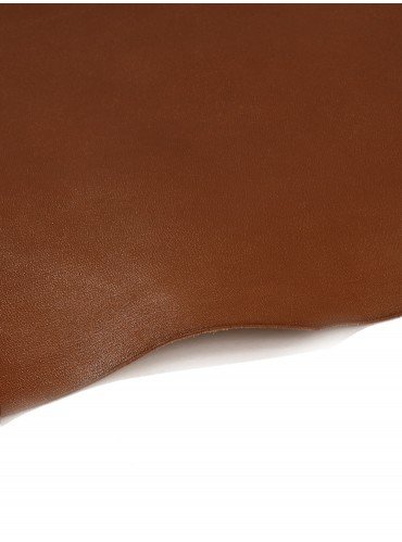Goat leather - cognac 1 mm Goat leather - cognac 1 mm